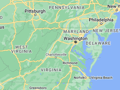 Map showing location of Washington (38.71345, -78.15944)