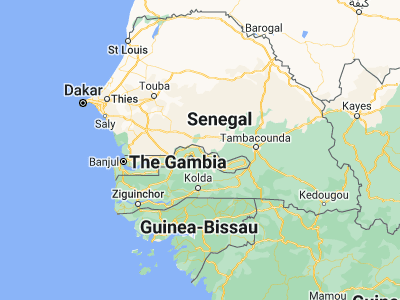 Map showing location of Wassu (13.69094, -14.87884)
