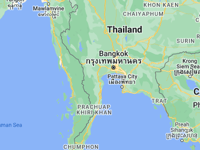 Map showing location of Wat Phleng (13.45407, 99.88637)