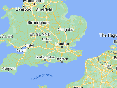 Map showing location of Watford (51.65531, -0.39602)