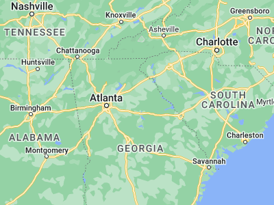 Map showing location of Watkinsville (33.8629, -83.40877)