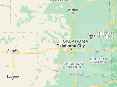 Map showing location of Watonga (35.84477, -98.41313)