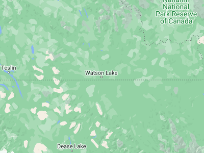Map showing location of Watson Lake (60.06349, -128.70893)