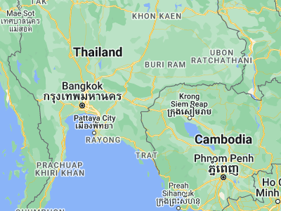 Map showing location of Watthana Nakhon (13.74462, 102.31863)