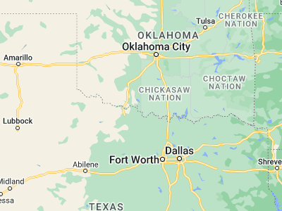 Map showing location of Waurika (34.16704, -97.99754)