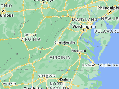 Map showing location of Waynesboro (38.06847, -78.88947)