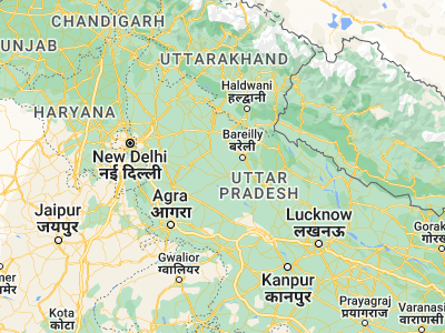 Map showing location of Wazīrganj (28.21109, 79.05651)