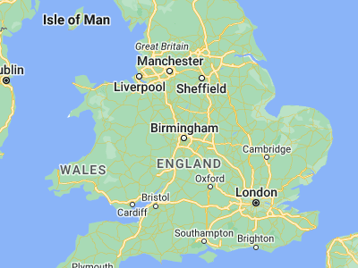 Map showing location of Wednesbury (52.5514, -2.02355)