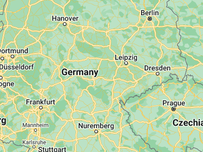 Map showing location of Weimar (50.9803, 11.32903)
