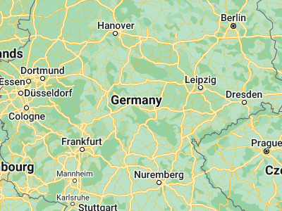 Map showing location of Weingarten (50.98333, 10.53333)