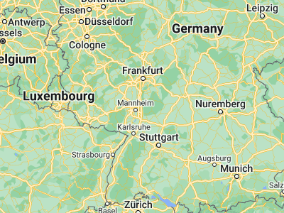 Map showing location of Weinheim (49.54887, 8.66697)