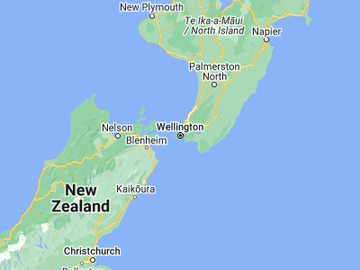 Map showing location of Wellington (-41.28664, 174.77557)