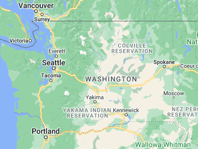Map showing location of Wenatchee (47.42346, -120.31035)