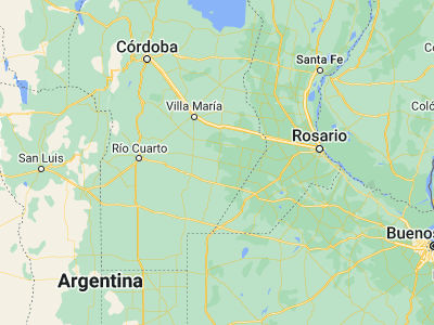 Map showing location of Wenceslao Escalante (-33.17303, -62.77078)