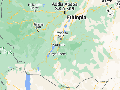 Map showing location of Wendo (6.6, 38.41667)
