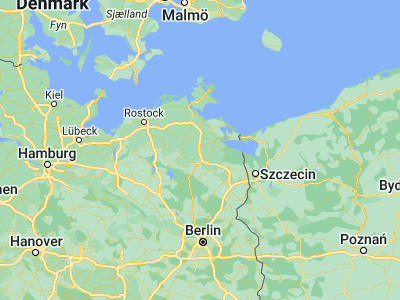 Map showing location of Werder (53.71652, 13.35663)