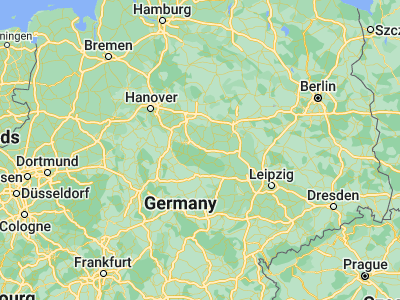 Map showing location of Wernigerode (51.83652, 10.78216)