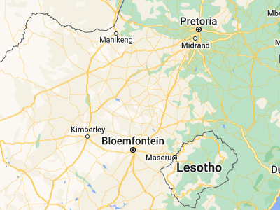 Map showing location of Wesselsbron (-27.8549, 26.36583)