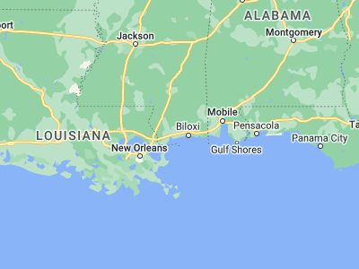 Map showing location of West Gulfport (30.40409, -89.0942)
