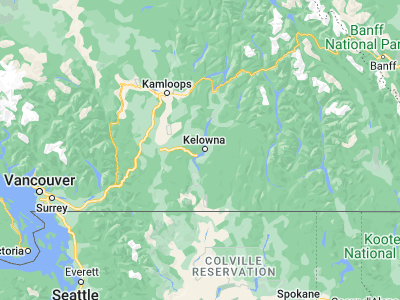 Map showing location of West Kelowna (49.8625, -119.58333)