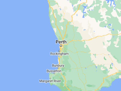 Map showing location of West Perth (-31.94896, 115.84199)