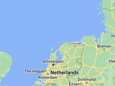 Map showing location of West-Terschelling (53.35911, 5.21482)