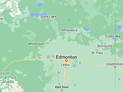 Map showing location of Westlock (54.15016, -113.86876)