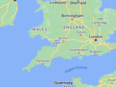 Map showing location of Weston-super-Mare (51.34603, -2.97665)