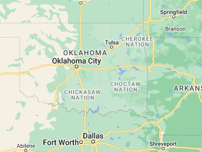Map showing location of Wewoka (35.15869, -96.49335)