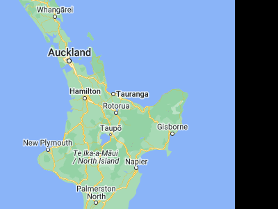 Map showing location of Whakatane (-37.95855, 176.98545)