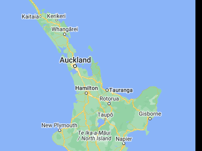 Map showing location of Whangamata (-37.2, 175.86667)