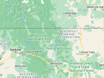 Map showing location of Whitefish (48.41108, -114.33763)