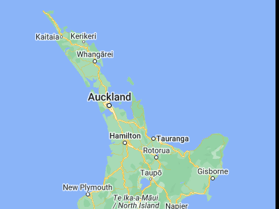 Map showing location of Whitianga (-36.83333, 175.7)