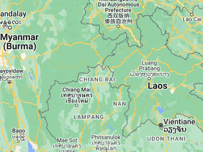 Map showing location of Wiang Chiang Rung (20.01328, 100.05639)