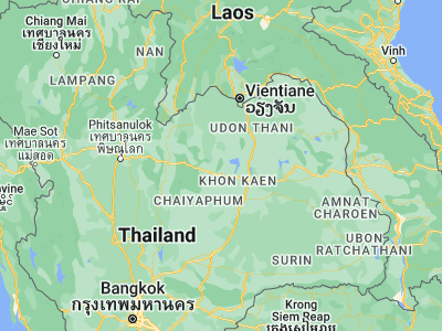 Map showing location of Wiang Kao (16.68247, 102.28511)