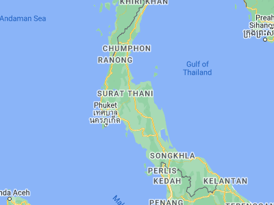 Map showing location of Wiang Sa (8.63585, 99.3666)