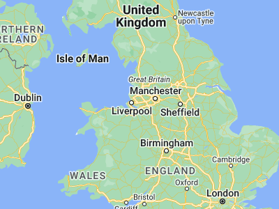 Map showing location of Widnes (53.3618, -2.73406)