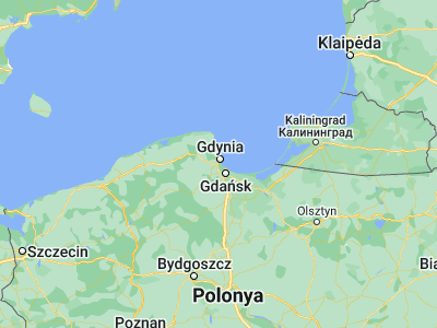 Map showing location of Wielki Kack (54.46754, 18.4881)