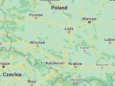 Map showing location of Wieluń (51.22097, 18.56964)
