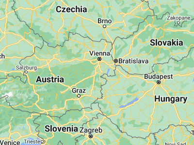 Map showing location of Wiener Neustadt (47.8, 16.25)