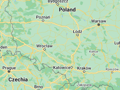 Map showing location of Wieruszów (51.29488, 18.15547)