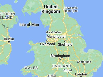 Map showing location of Wigan (53.53333, -2.61667)