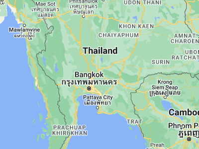 Map showing location of Wihan Daeng (14.34586, 100.98942)