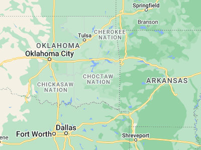 Map showing location of Wilburton (34.91871, -95.30914)