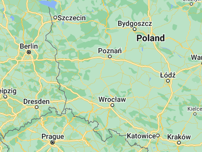 Map showing location of Wilkowice (51.88513, 16.53417)
