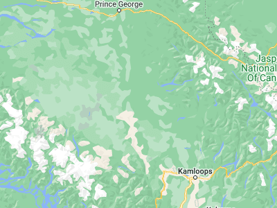 Map showing location of Williams Lake (52.14153, -122.14451)
