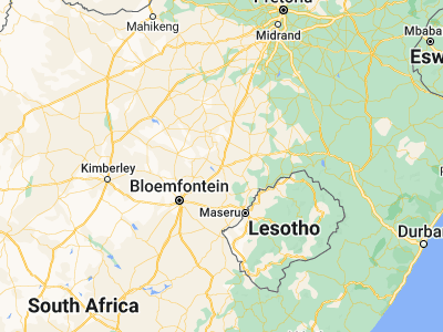Map showing location of Winburg (-28.51805, 27.00933)