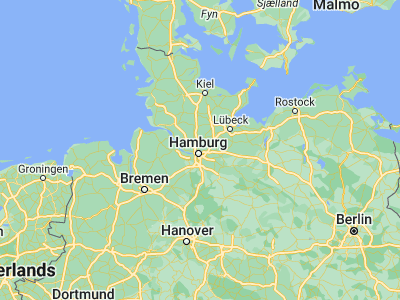 Map showing location of Winterhude (53.6, 10)