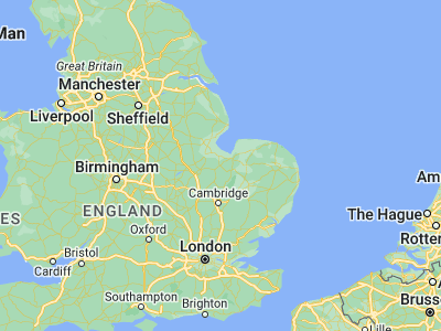 Map showing location of Wisbech (52.66622, 0.15938)