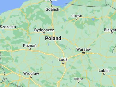 Map showing location of Włocławek (52.64817, 19.0678)
